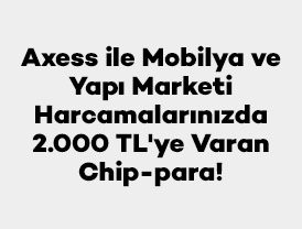 Axess ile Mobilya ve Yapı Marketi Harcamalarınızda 2.000 TL'ye Varan Chip-para!