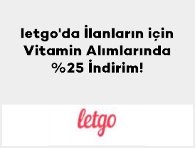 letgo'da İlanların için Vitamin Alımlarında %25 İndirim!