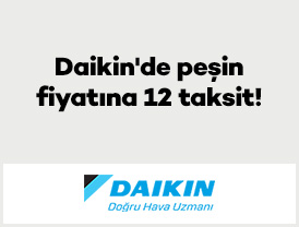 Daikin'de peşin fiyatına 12 taksit!