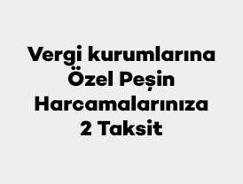 Axess ile Vergi Kurumlarına Özel Peşin Harcamalarınıza 2 Taksit