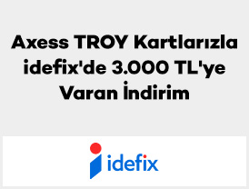 Axess TROY Kartlarızla idefix'de 3.000 TL'ye Varan İndirim