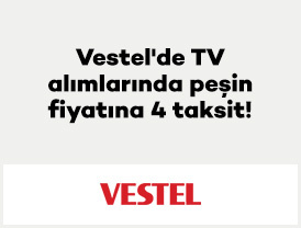 Vestel'de TV alımlarında peşin fiyatına 4 taksit!