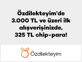Özdilekteyim’de 3.000 TL ve üzeri ilk alışverişinizde, 325 TL chip-para!
