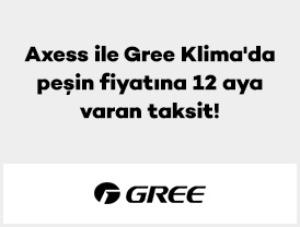 Axess ile Gree Klima'da peşin fiyatına 12 aya varan taksit!