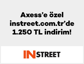 Axess’e özel instreet.com.tr’de 1.250 TL indirim!