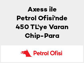 Axess ile Petrol Ofisi'nde 450 TL'ye Varan Chip-Para