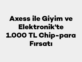 Axess ile Giyim ve Elektronik'te 1.000 TL Chip-para Fırsatı